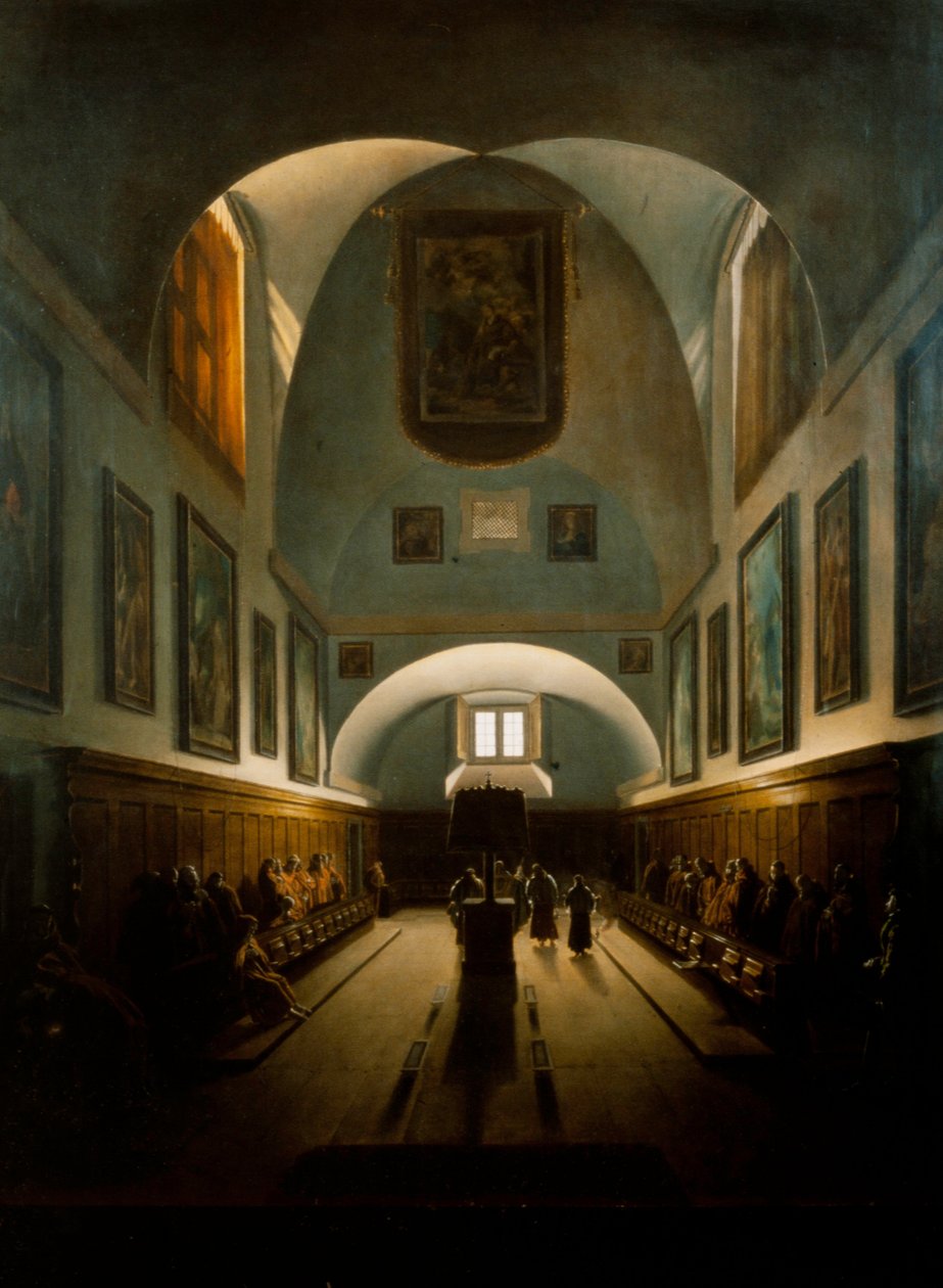 Koret i kapucinerkirken på Piazza Barberini i Rom af Francois-Marius Granet