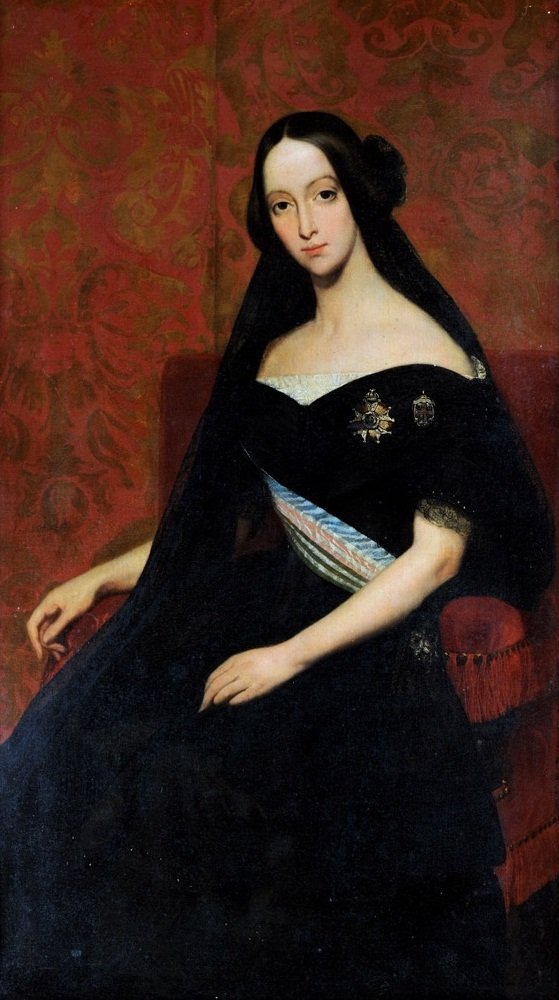 Portræt af prinsessen af Joinville - D. Francisca de Braganca af Francois Rene Moreau