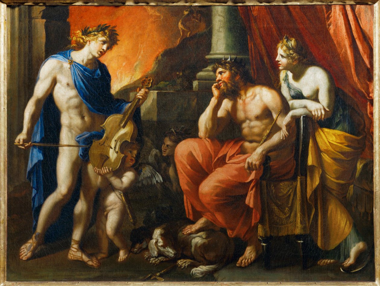 Orphee devant Pluton et Proserpine - Orfeus foran Pluto og Proserpina ... af Francois (1590 1650) (after) Perrier