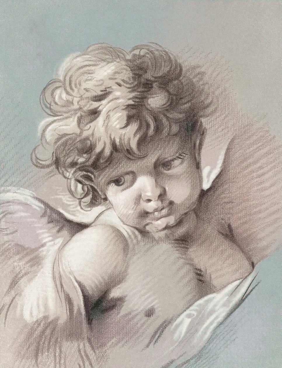 Putto eller kerub. af Francois (after) Boucher
