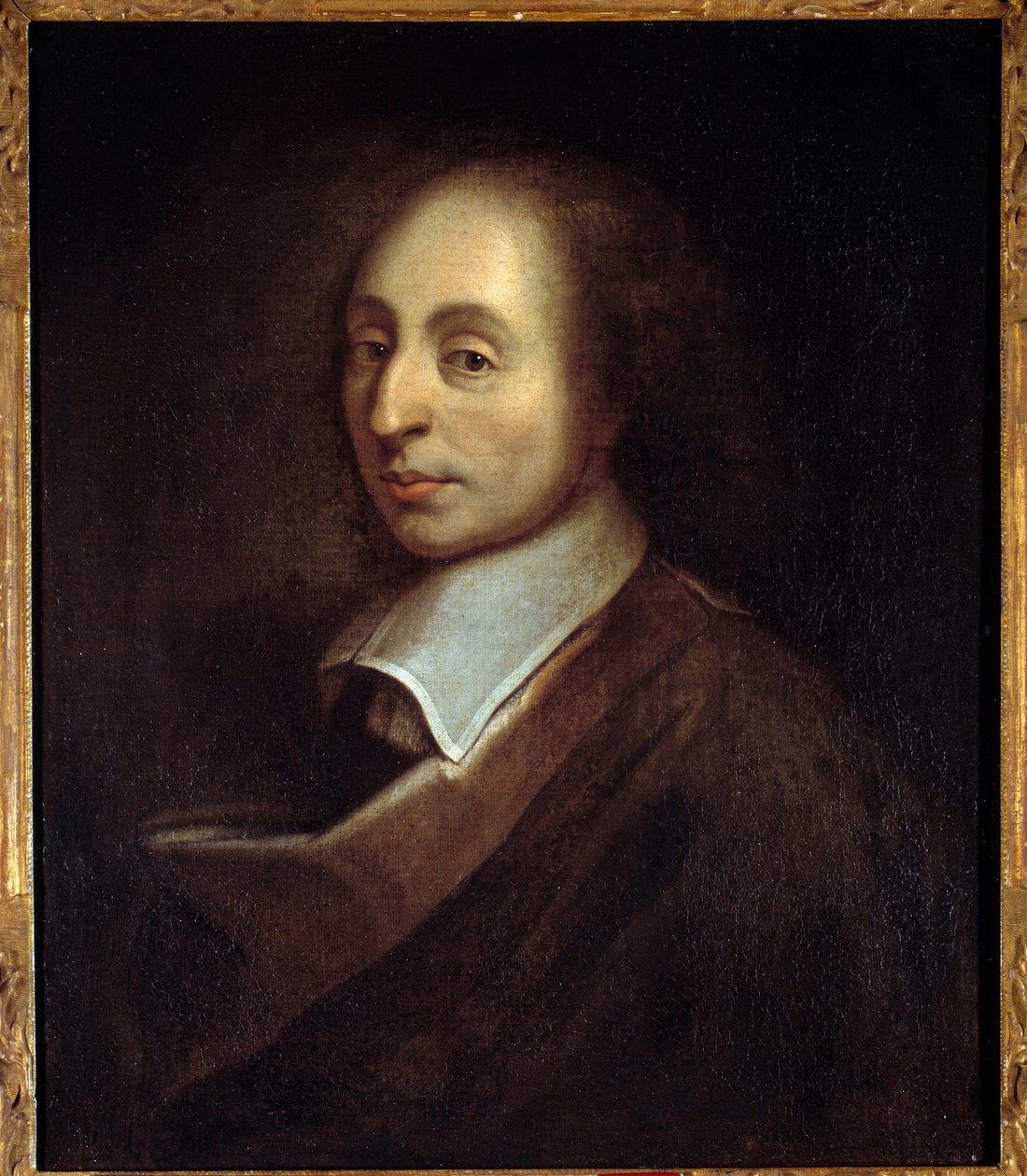 Portræt af Blaise Pascal (1623-1662) (h s/t 0,70 x 0,56) af Francois Quesnel (1637-99). af Francois (after) Quesnel