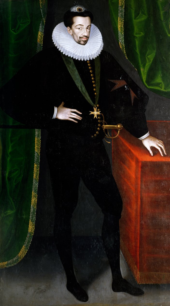 Portræt af Henrik III af Frankrig, konge af Polen af Francois (circle of) Quesnel