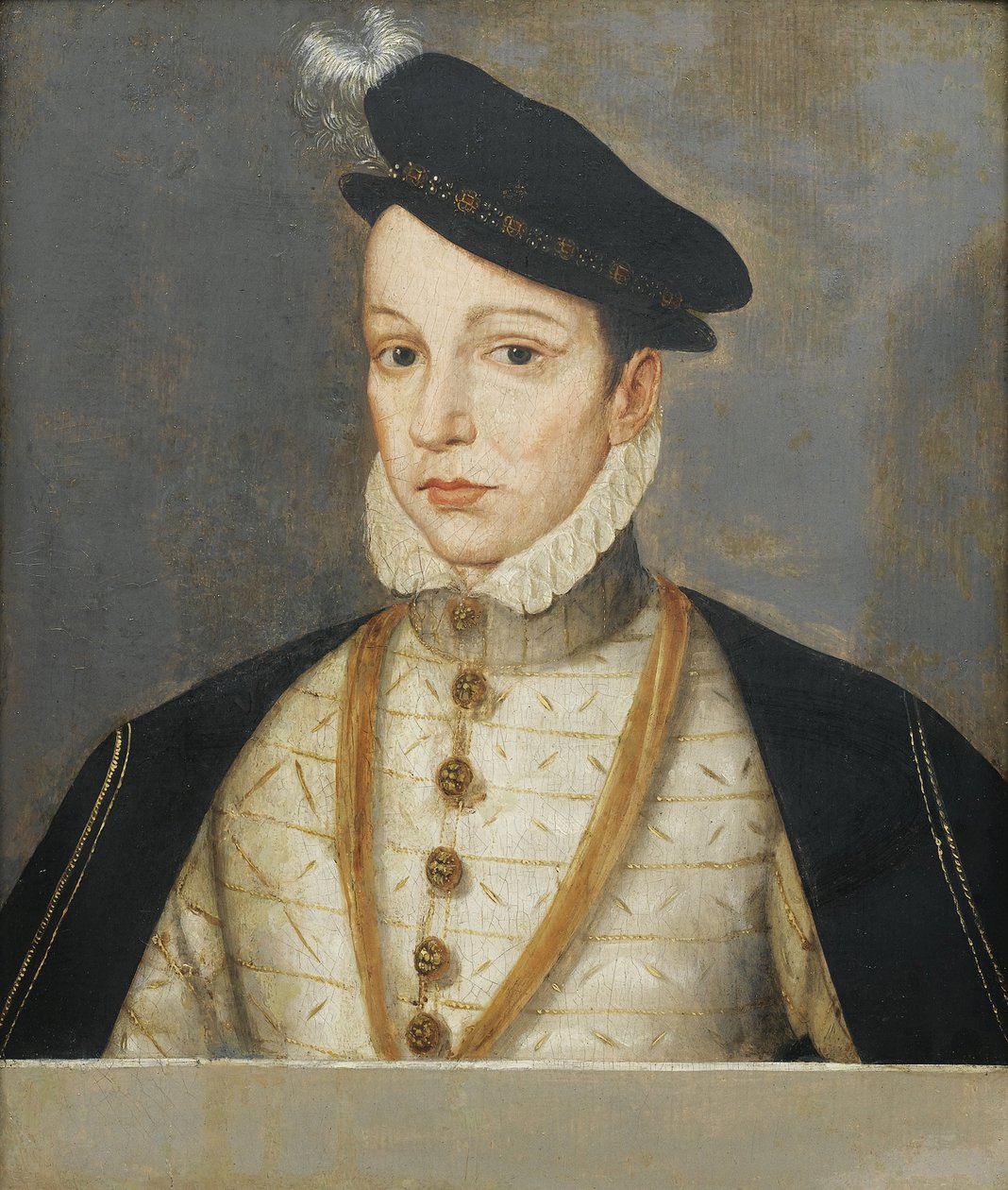 Portræt af kong Charles IX af Frankrig (1550-1574) par l