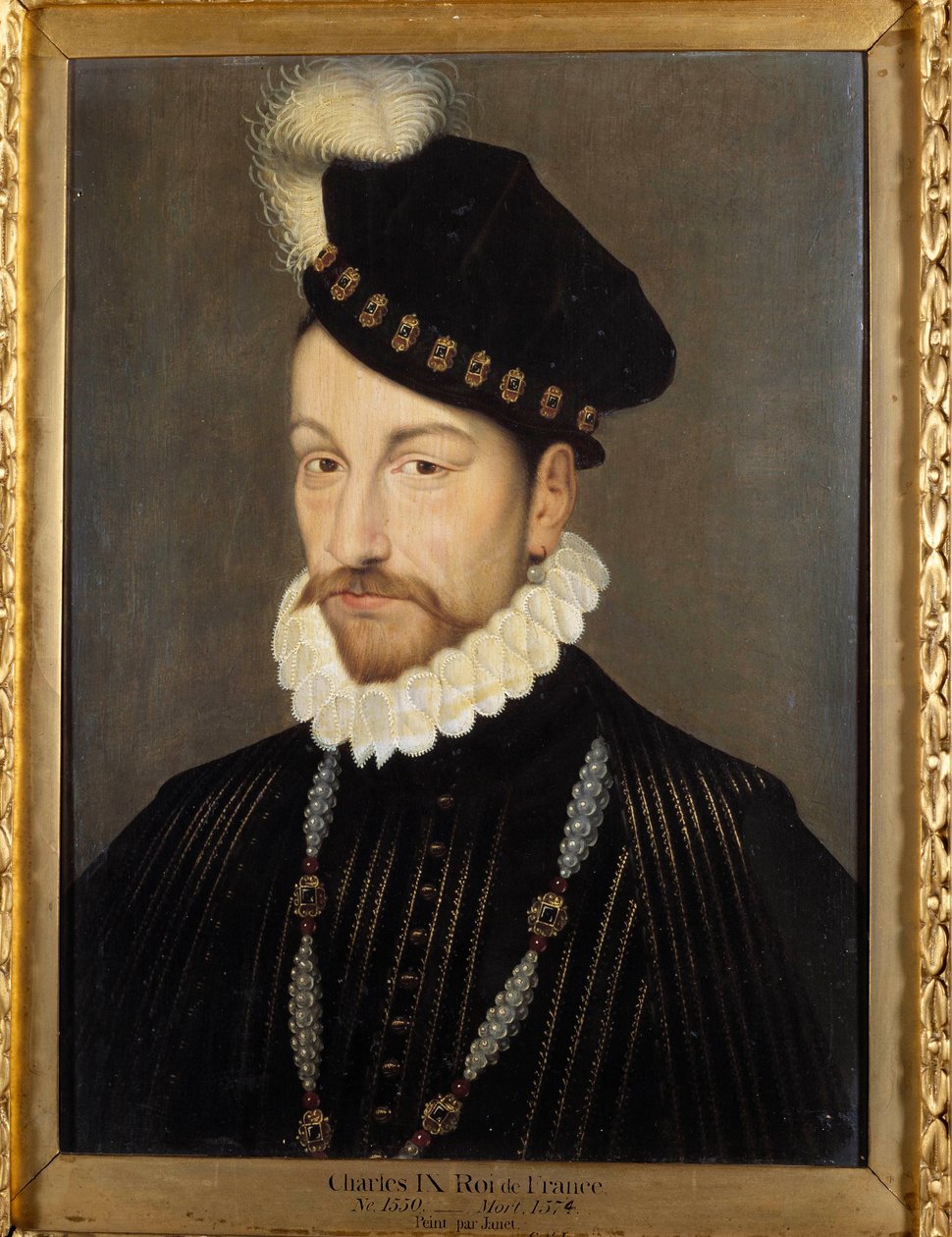 Portræt af Charles IX (1550-1574), konge af Frankrig, maleri af Atelieret af Francois Clouet (ca. 1515-1572) af Francois (workshop of) Clouet
