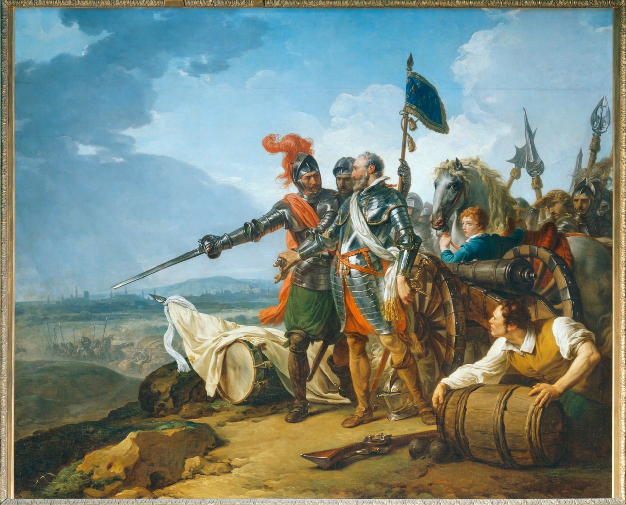 Henri IV bringer forsyninger ind i Paris ... af François André Vincent