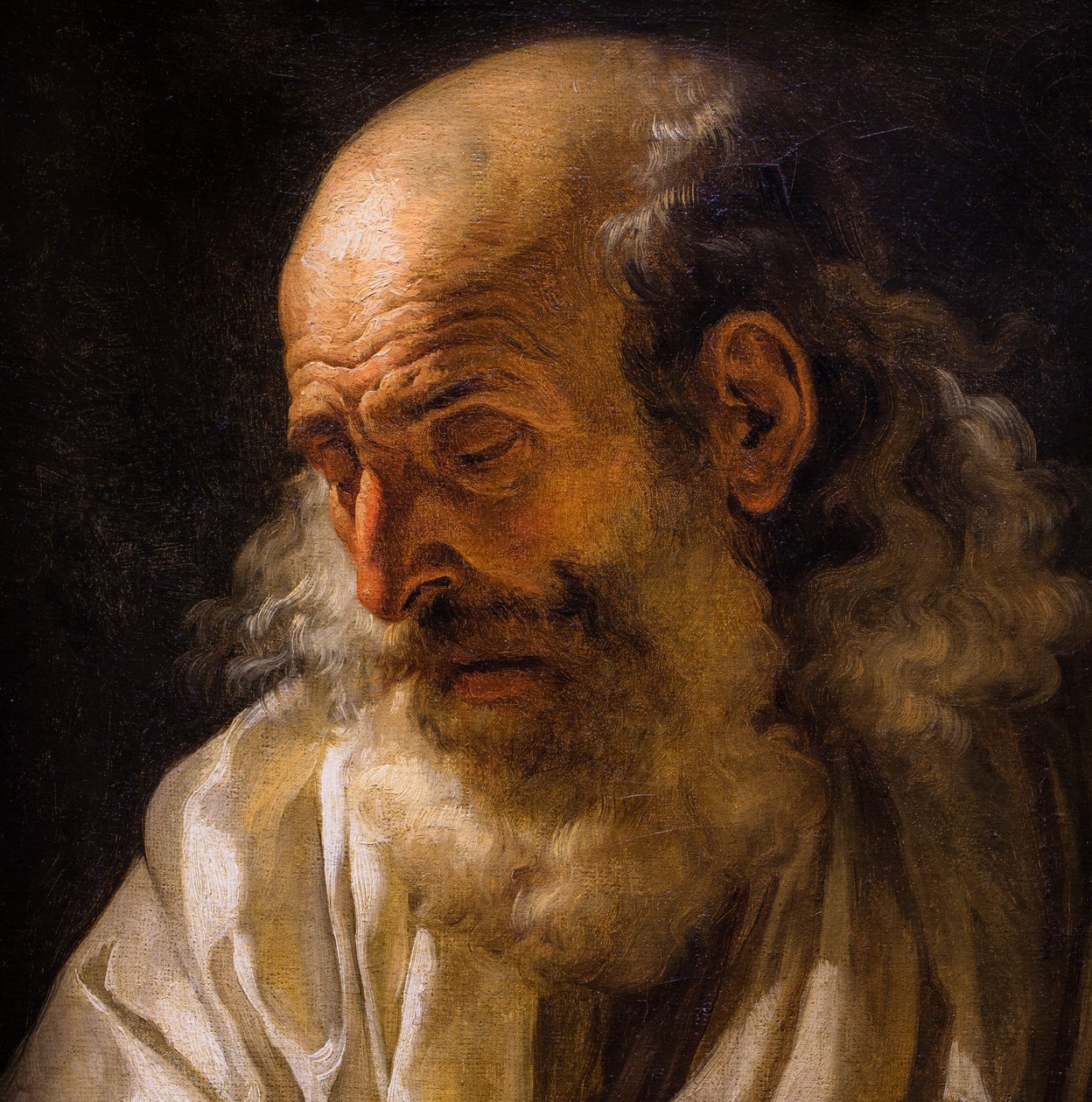 Old Man Reading, ca. 1772-1773 (Olie på lærred) af François André Vincent