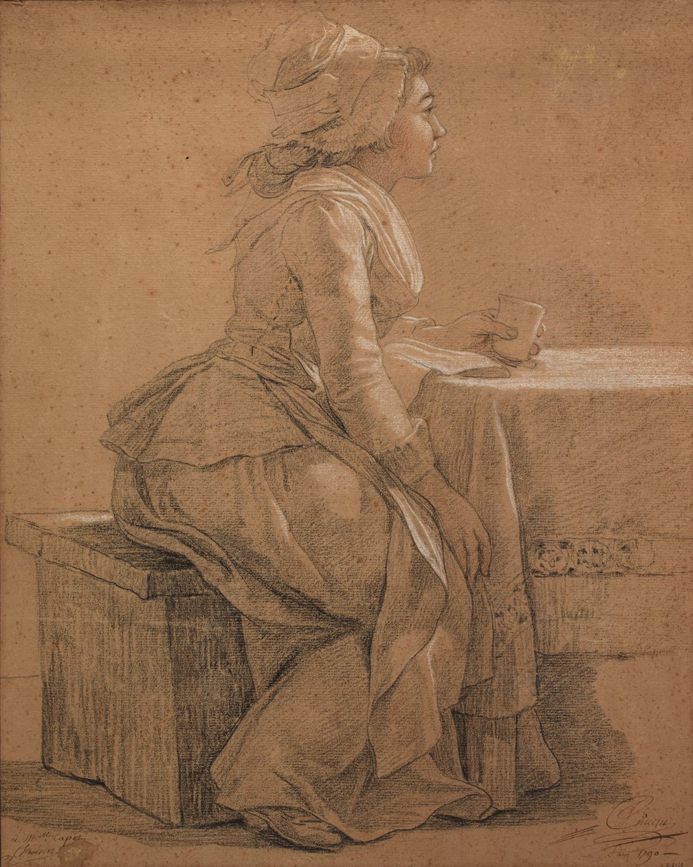 Portræt af Mademoiselle Marie Gabrielle Capet, maleren af François André Vincent