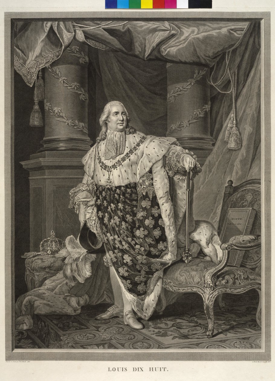 Kong af Frankrig Louis XVIII af Francois Anne David