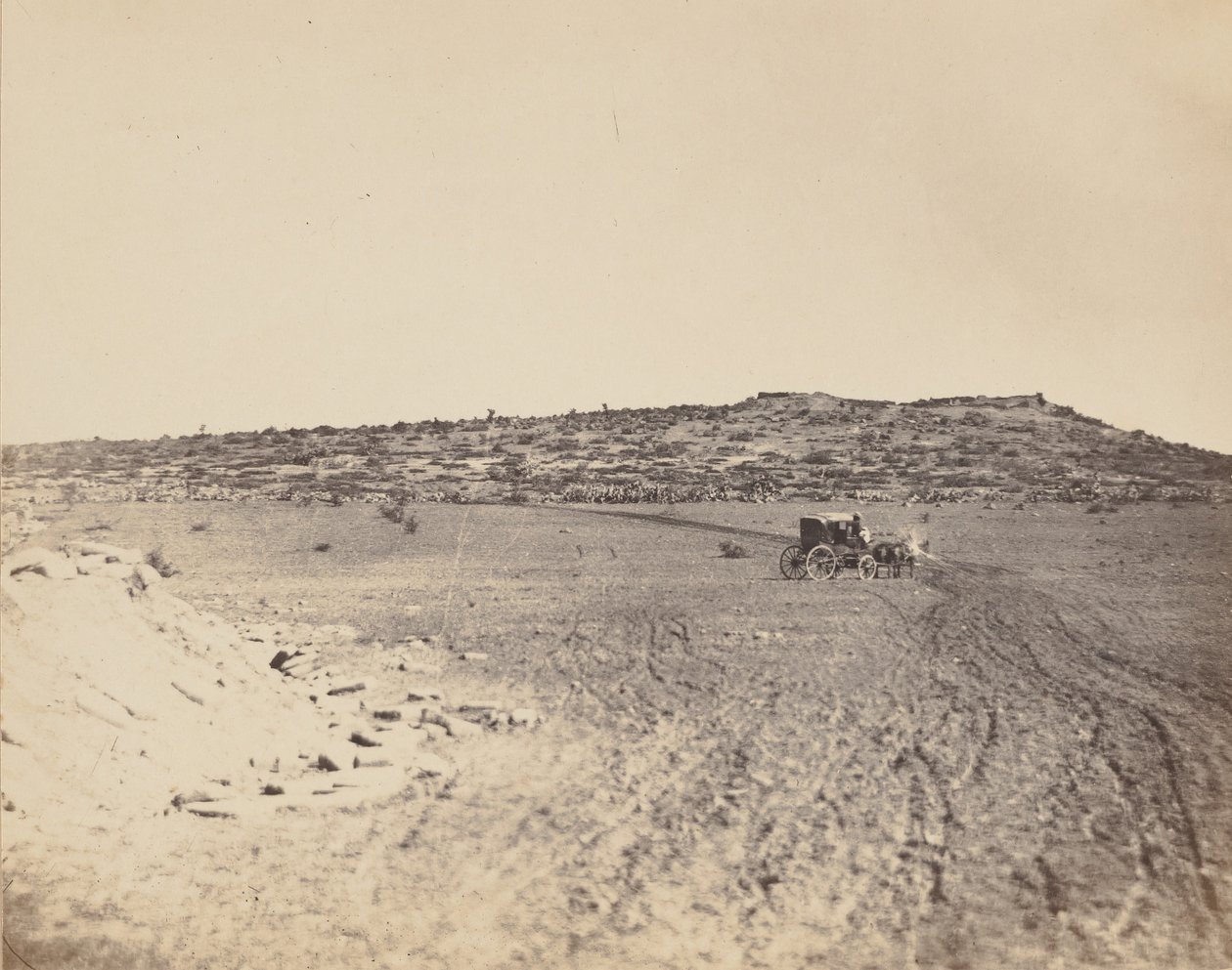[Herrettelsessted for kejser Maximilian], 1867. af Francois Aubert