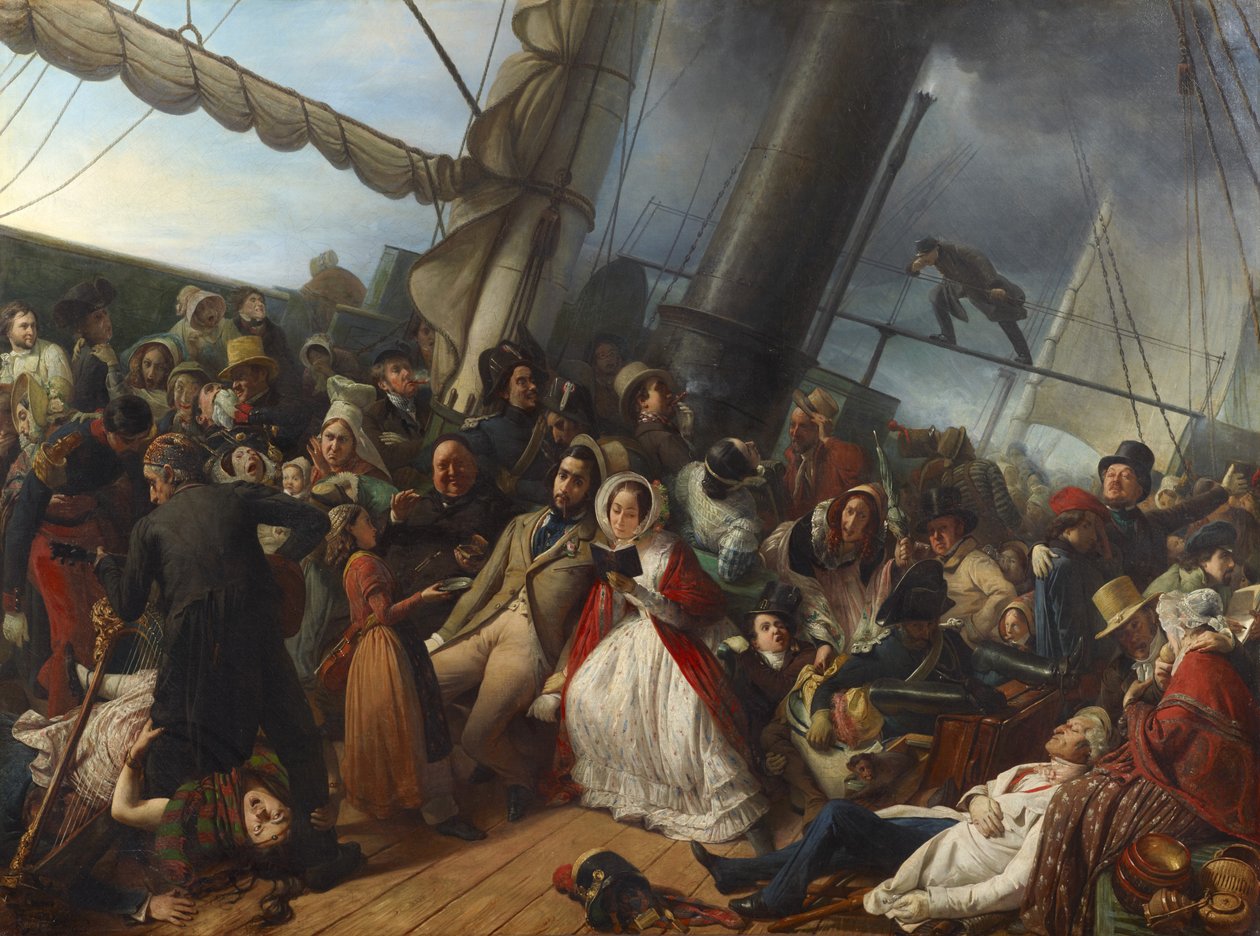 Søsyge på en engelsk korvet af François Auguste Biard