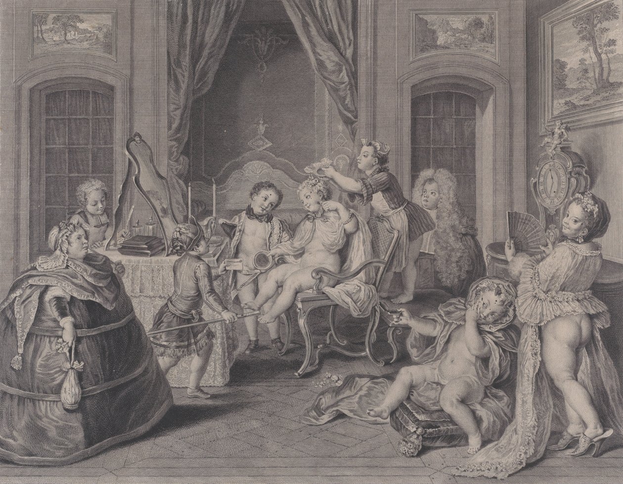 Børnespil Børnelege, 1731. af Francois Bernard Lepicie