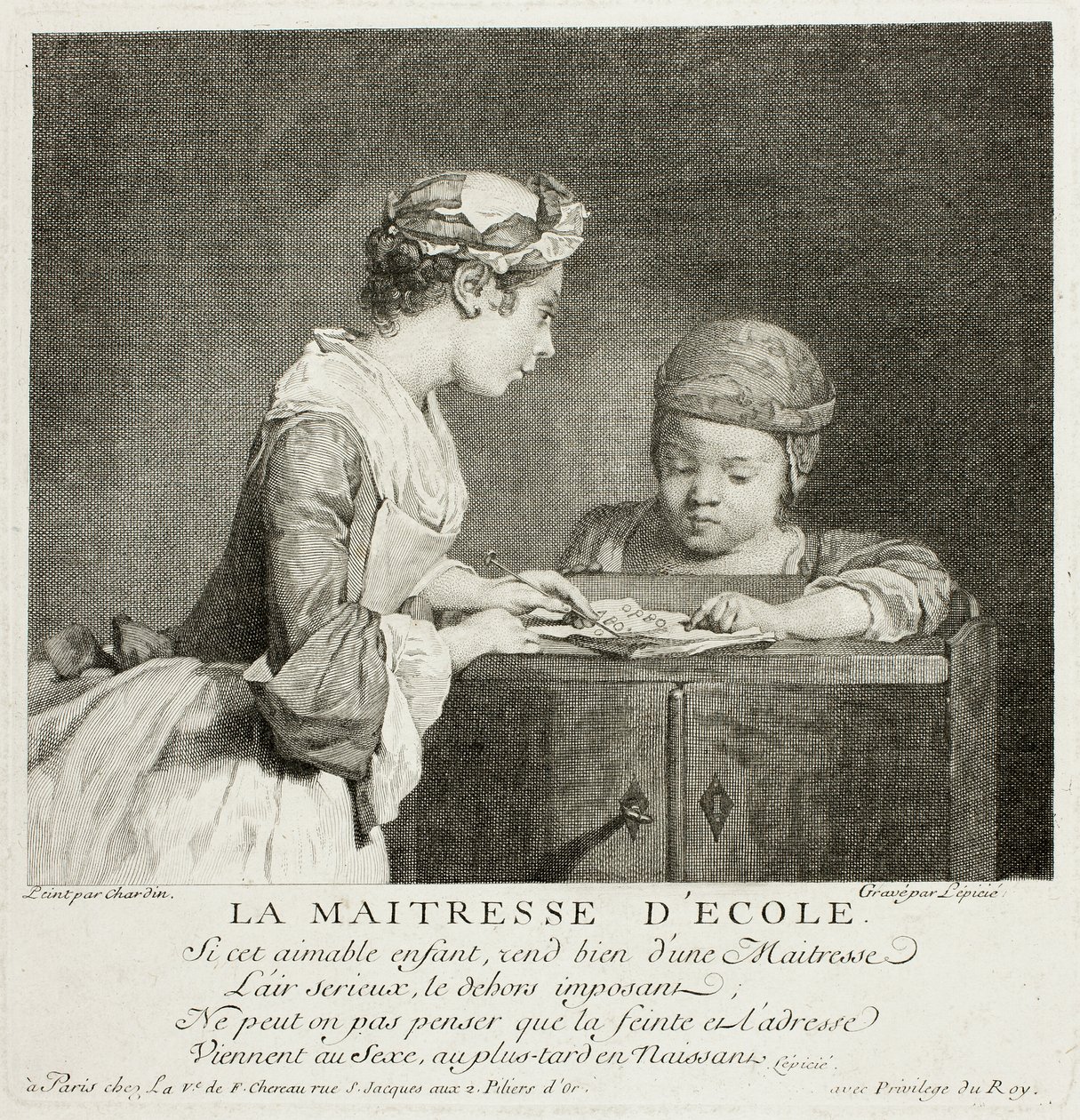 Skole elskerinde af Francois Bernard Lepicie