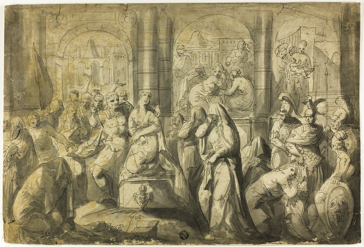 Ofring af Jepthas datter af Francois Boitard
