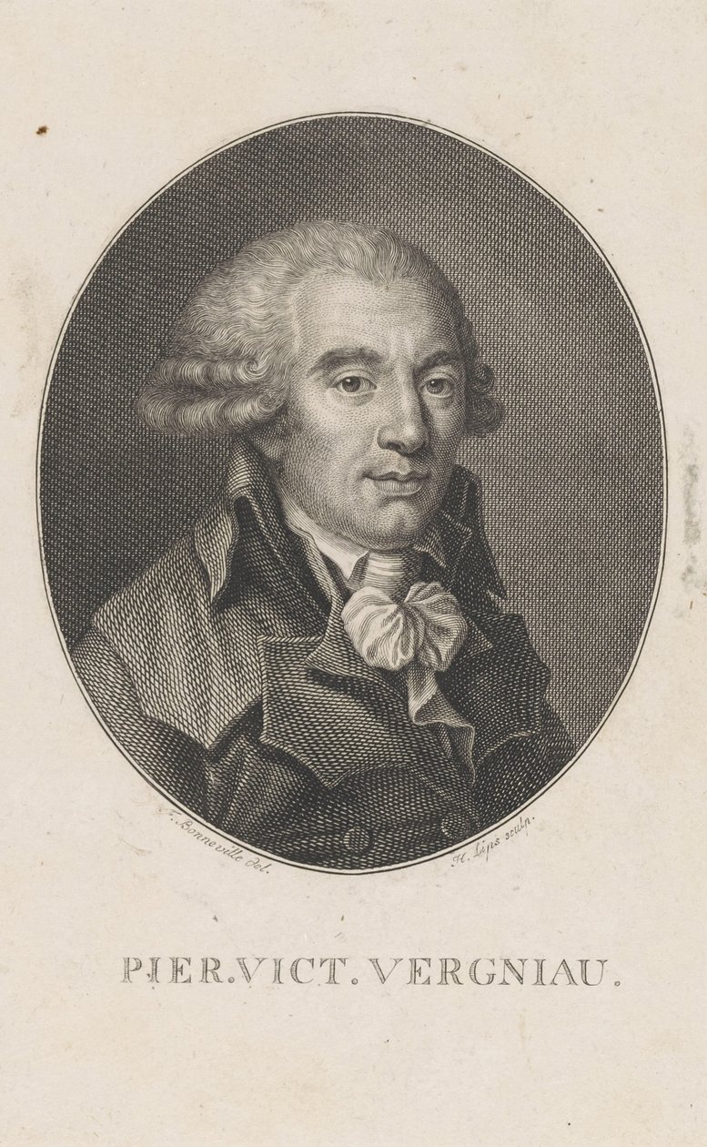 Pierre Victurnien Vergniaud 1753-1793, ca. 1800. af Francois Bonneville