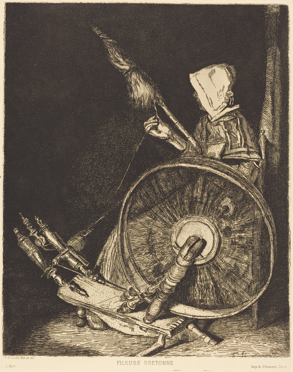 Bretonsk spinder (Breton Spinner) af François Bonvin