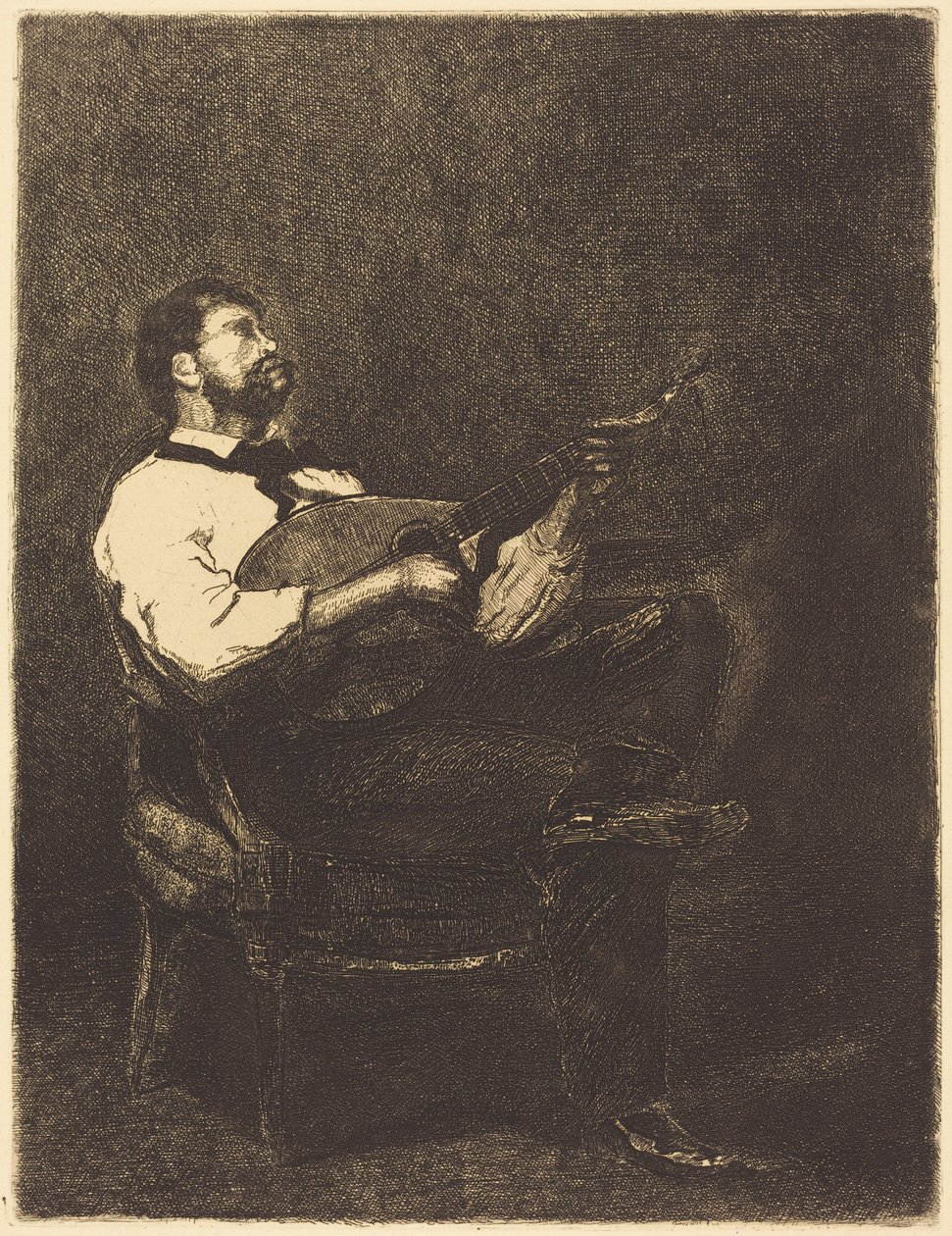 Guitarspiller af François Bonvin