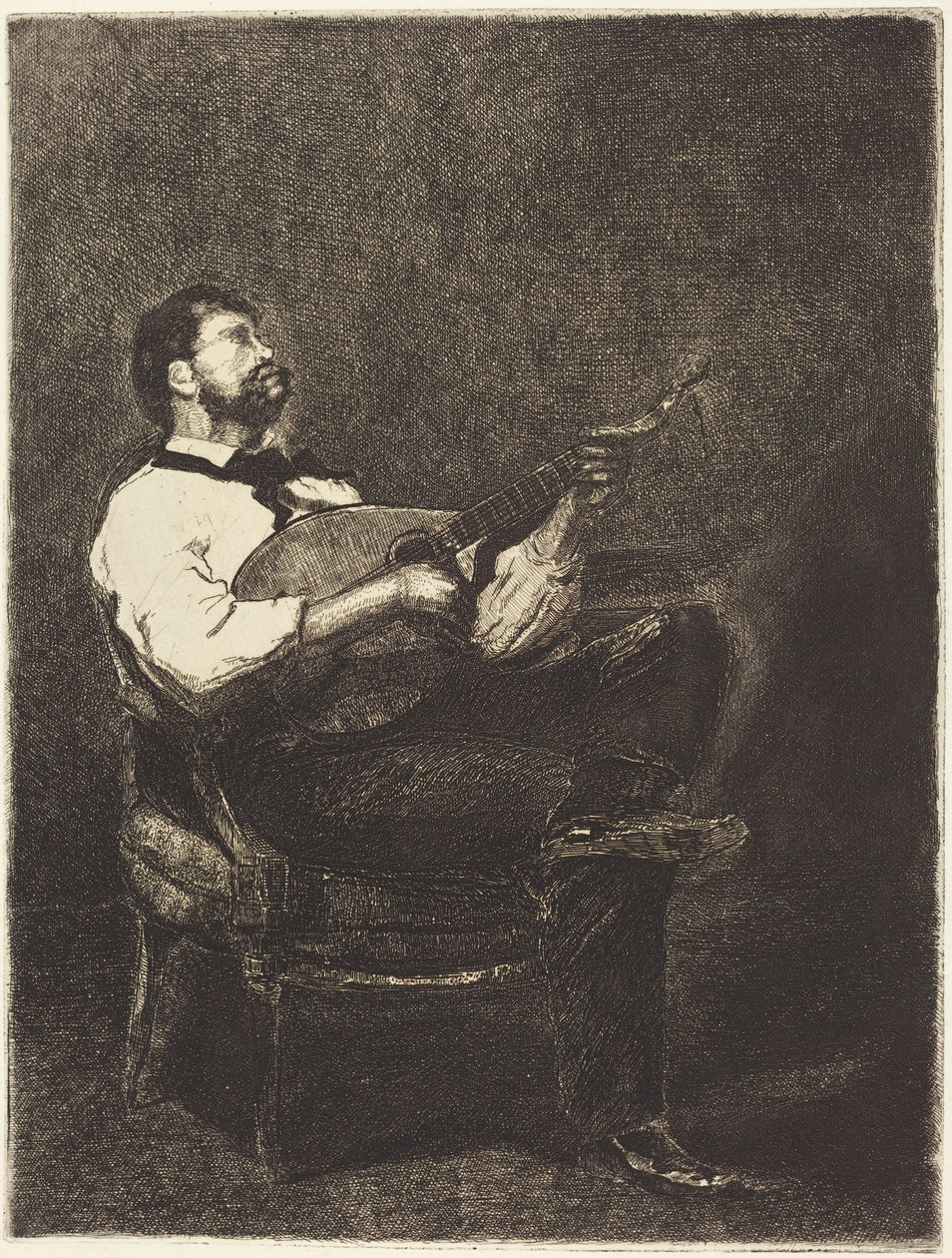 Guitarspiller af François Bonvin