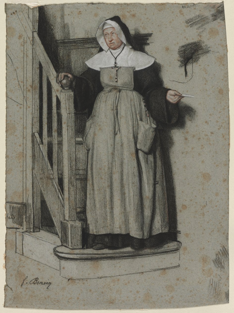 Adgangsbrevet, Interiør i et Kloster af François Bonvin