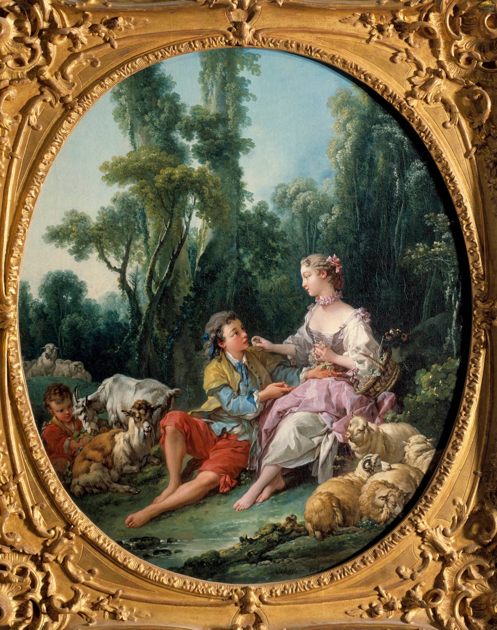 Ajattelevatko he rypäleitä? 1746 (öljy kankaalle) af François Boucher
