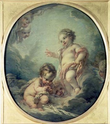 Kristus og Johannes Døberen som børn af François Boucher