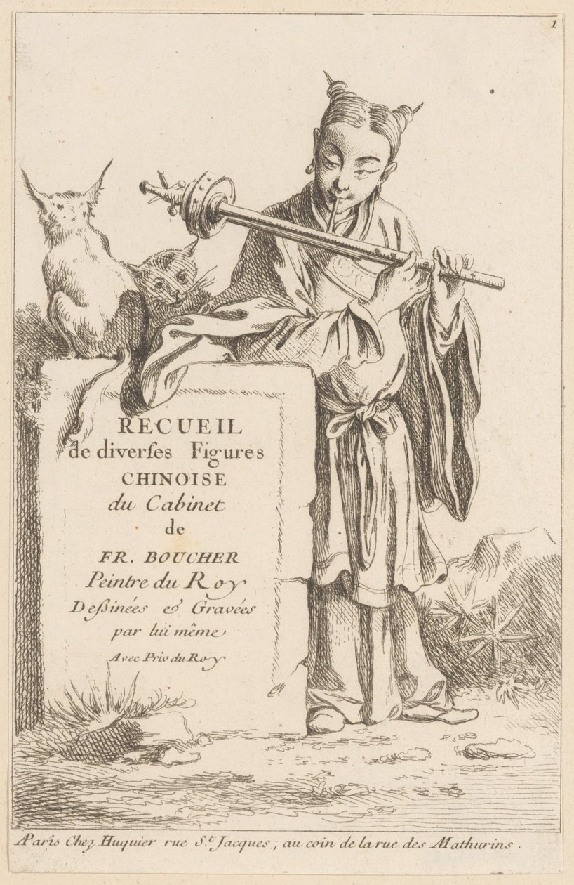 Samling af forskellige kinesiske figurer af François Boucher