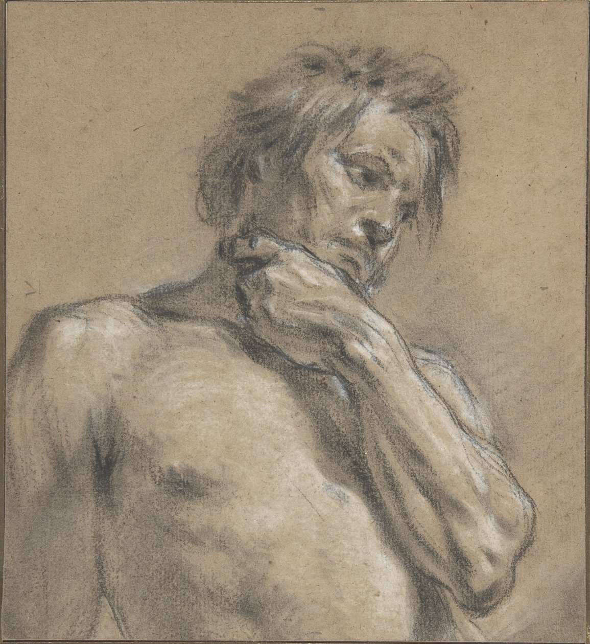 Halvfigur af en mand af François Boucher
