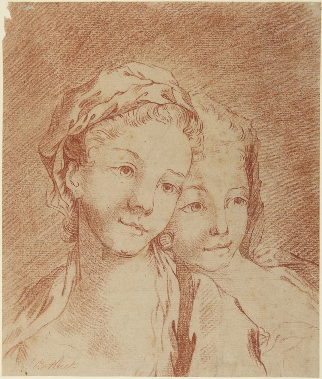 To pigers hoveder af François Boucher