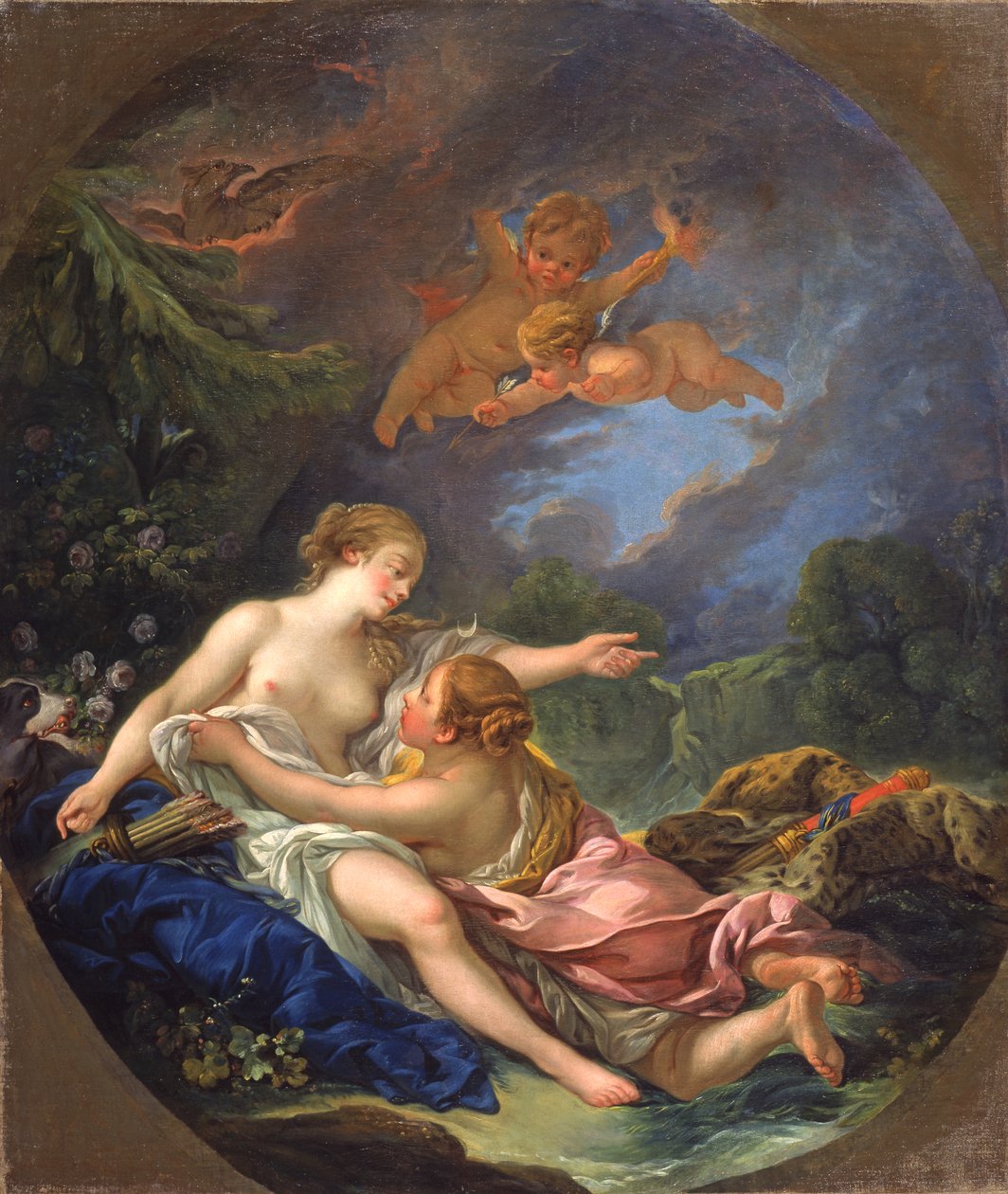 Jupiter og Callisto, omkring 1766 (olie på lærred) af François Boucher