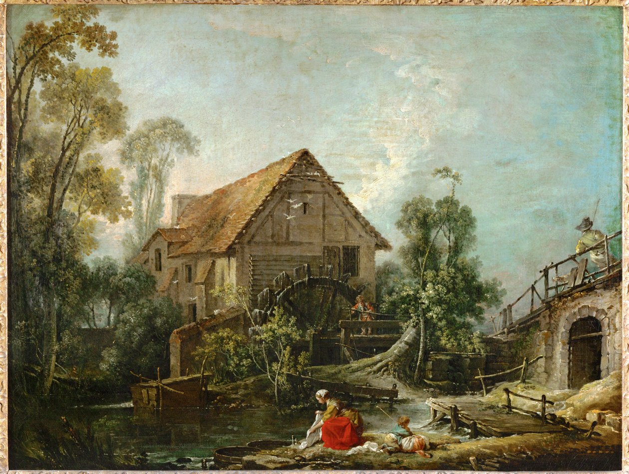 Le moulin - møllen ... af François Boucher