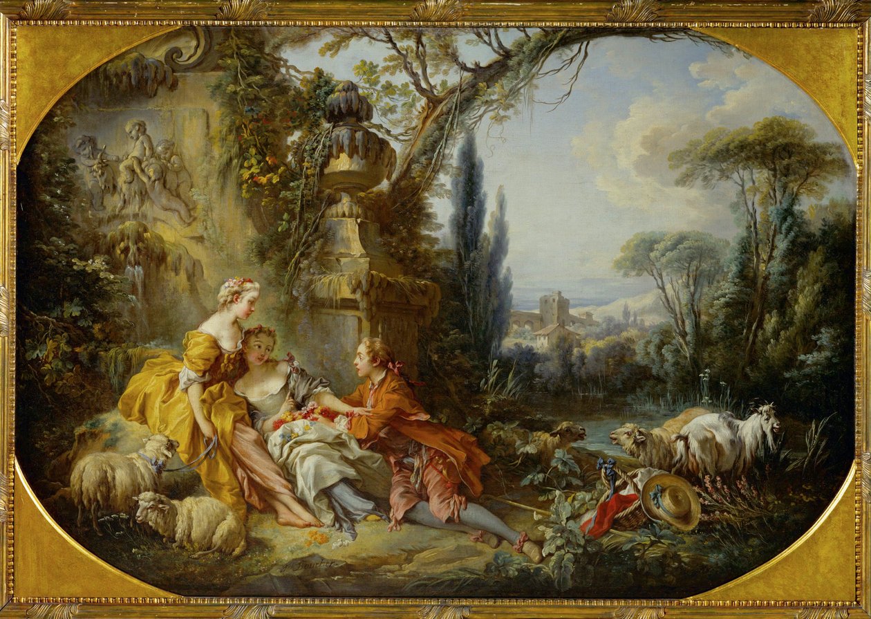 Les charmes de la vie champetre - herlighederne ved livet på landet ... af François Boucher