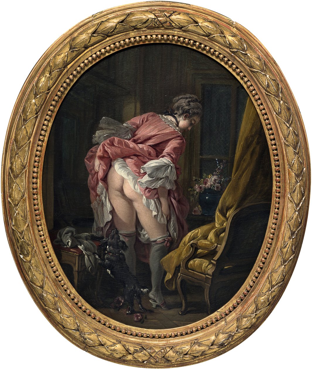 ""det indiskrete øje"" Maleri af Francois Boucher (1703-1770) omkring 1742 Privat samling af François Boucher