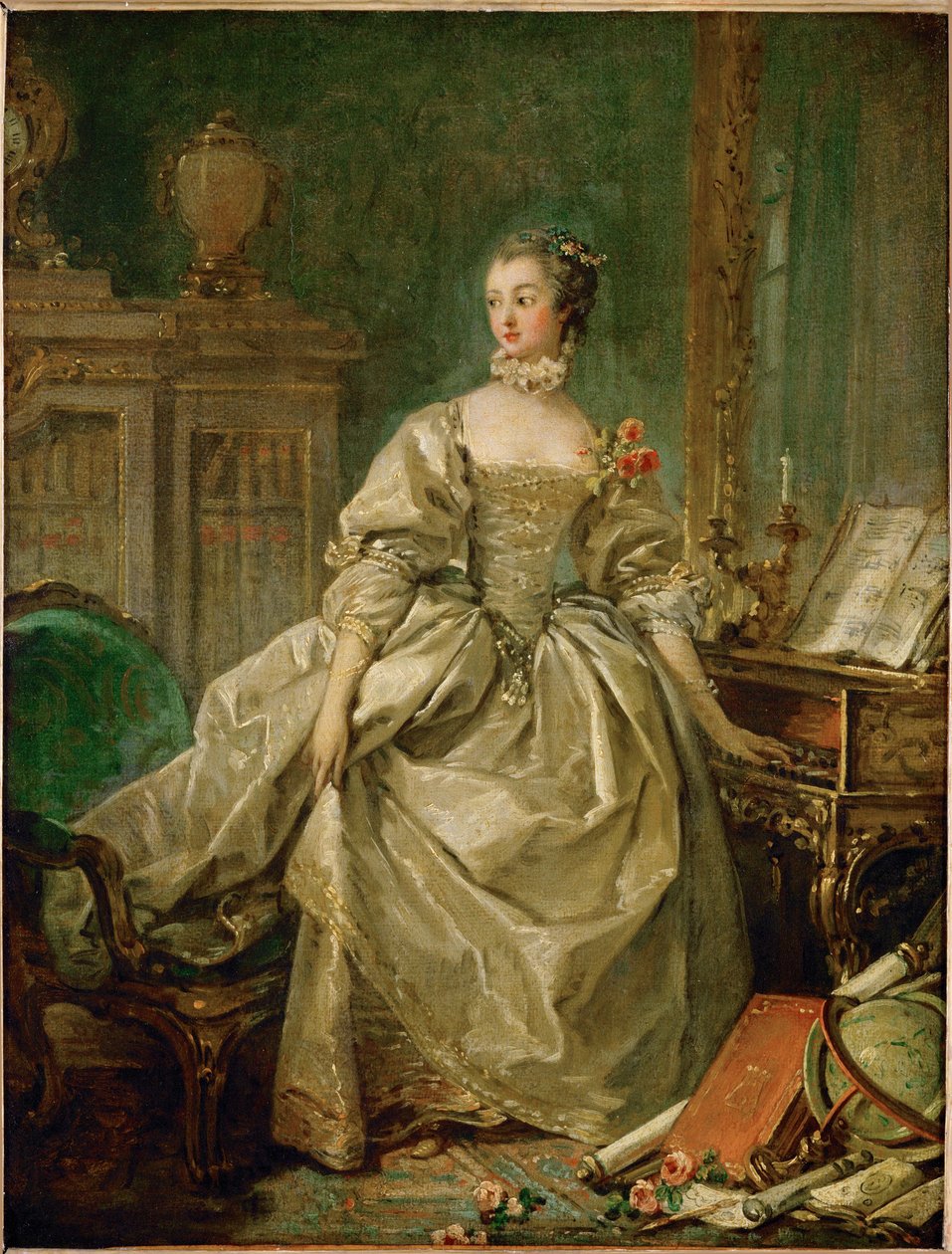 Madame Pompadour... af François Boucher