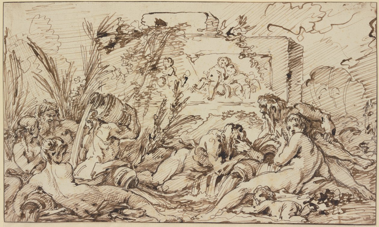 Nymfer og flodguder af François Boucher