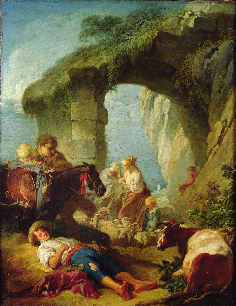 Pastoral Scene af François Boucher