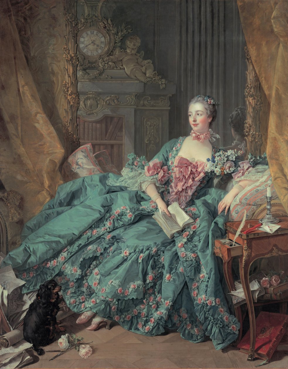 Portræt af Madame de Pompadour af François Boucher
