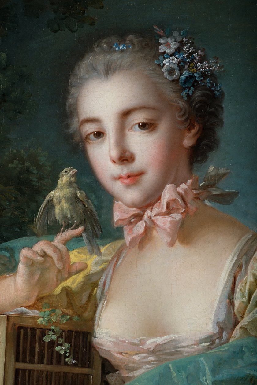 Vermutliches Porträt von Marie-Emilie Baudouin, Tochter des Malers af François Boucher
