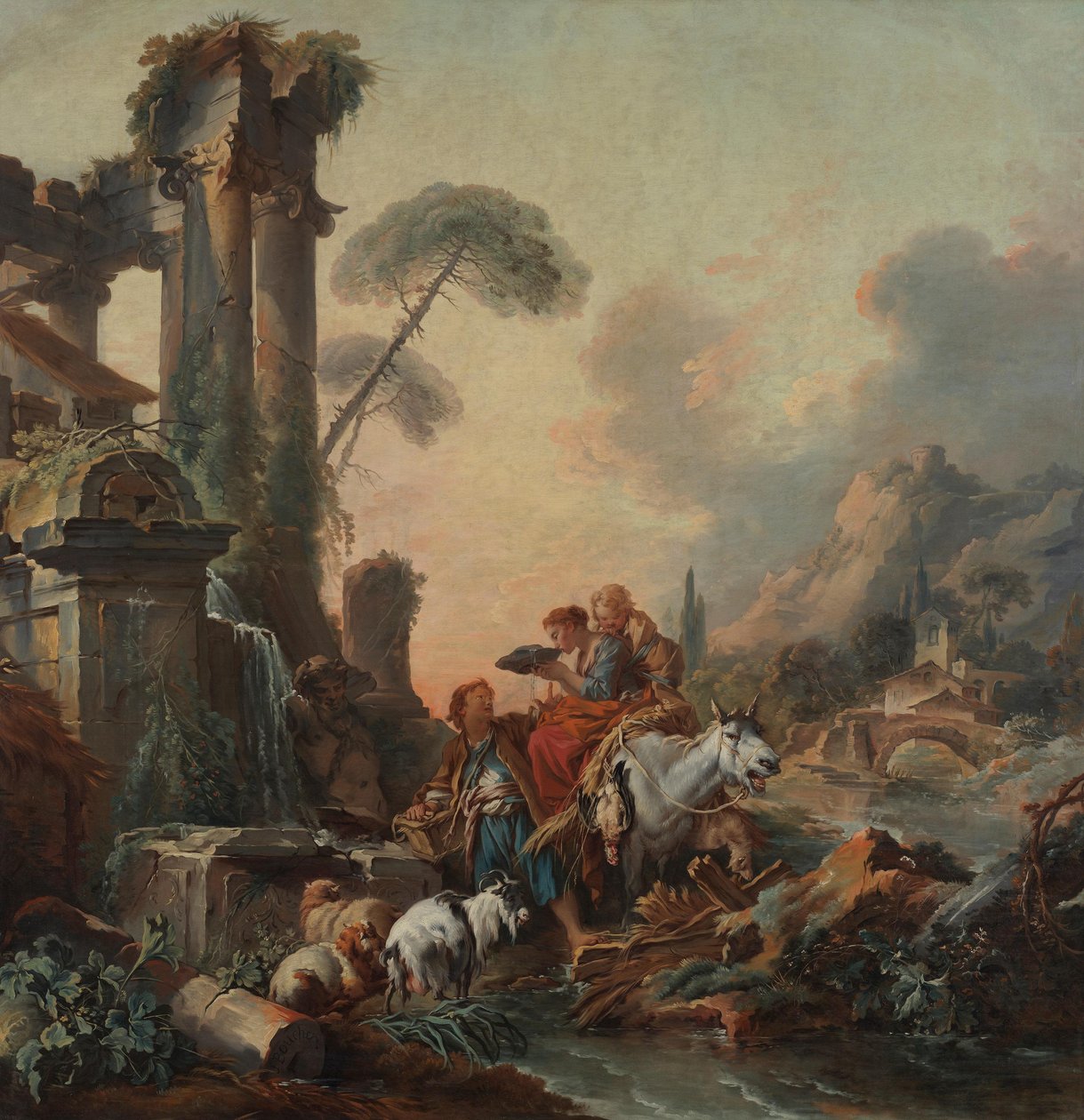Pause ved brønden af François Boucher