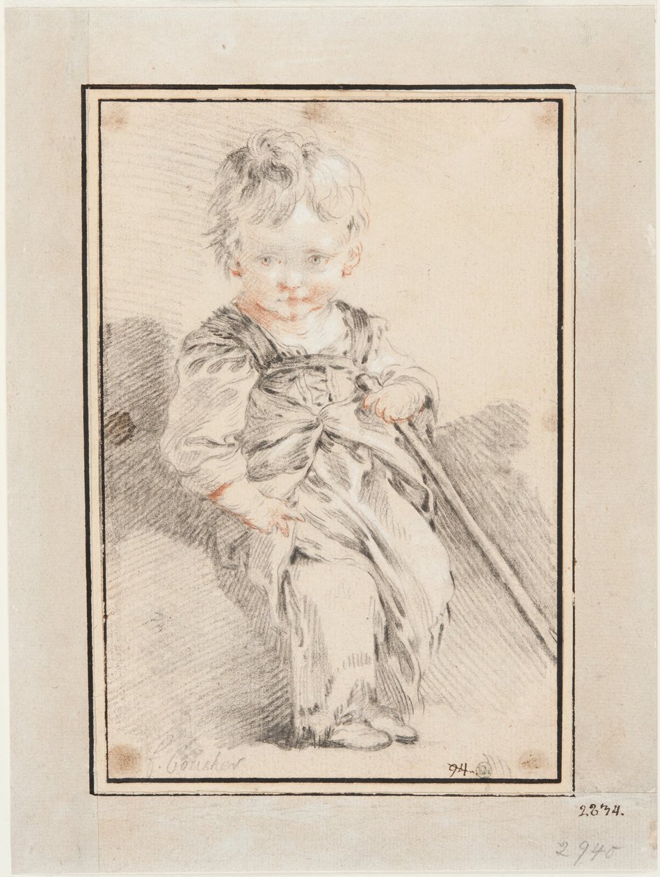 Siddende dreng af François Boucher