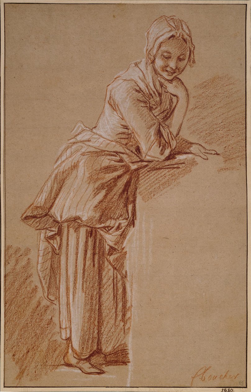 Stående bondedatter af François Boucher
