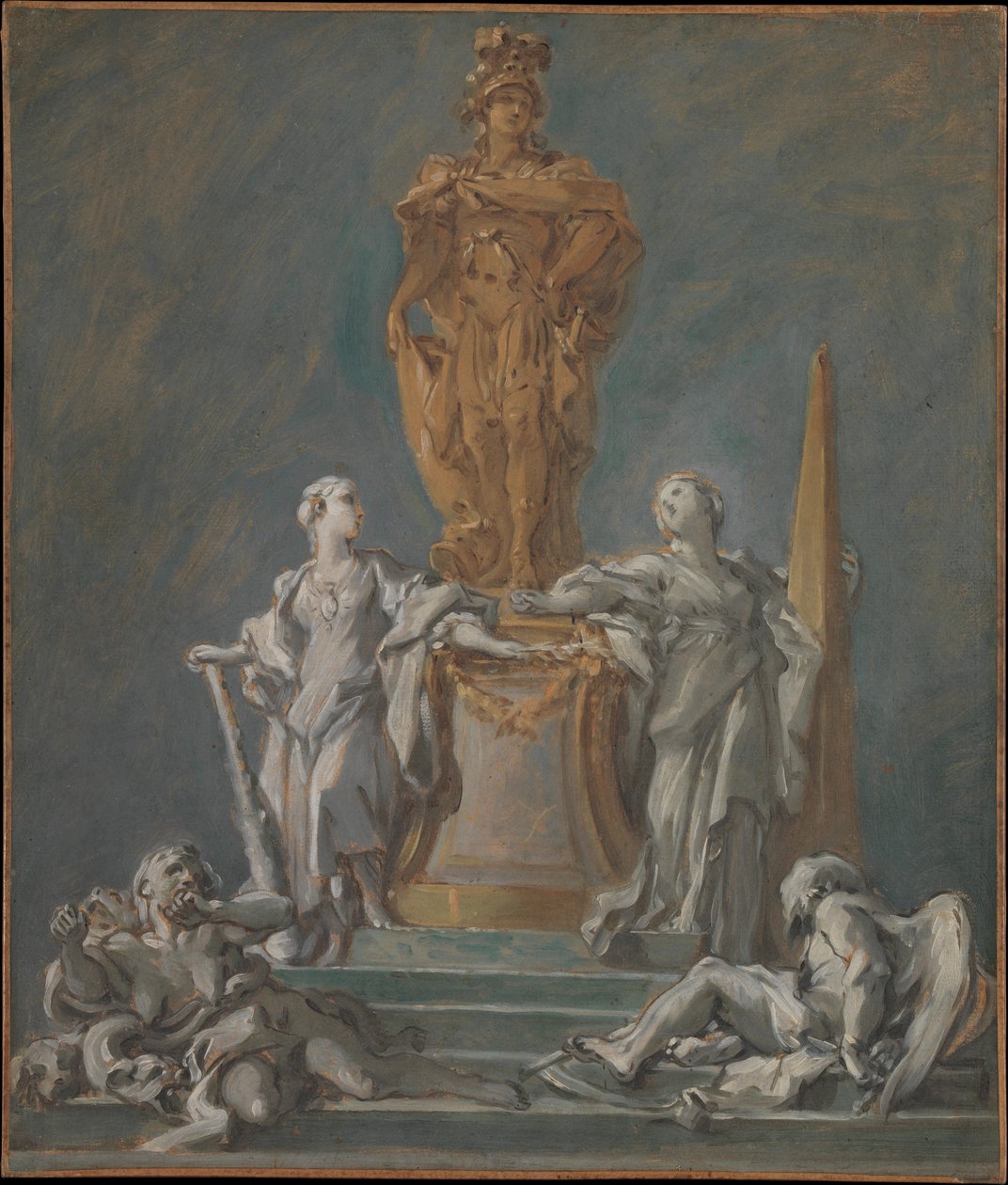 Studie til et monument over en fyrstelig skikkelse af François Boucher
