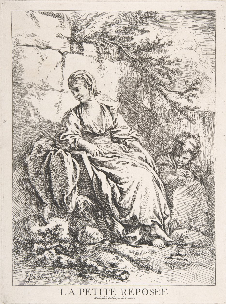 Den hvilende unge pige af François Boucher