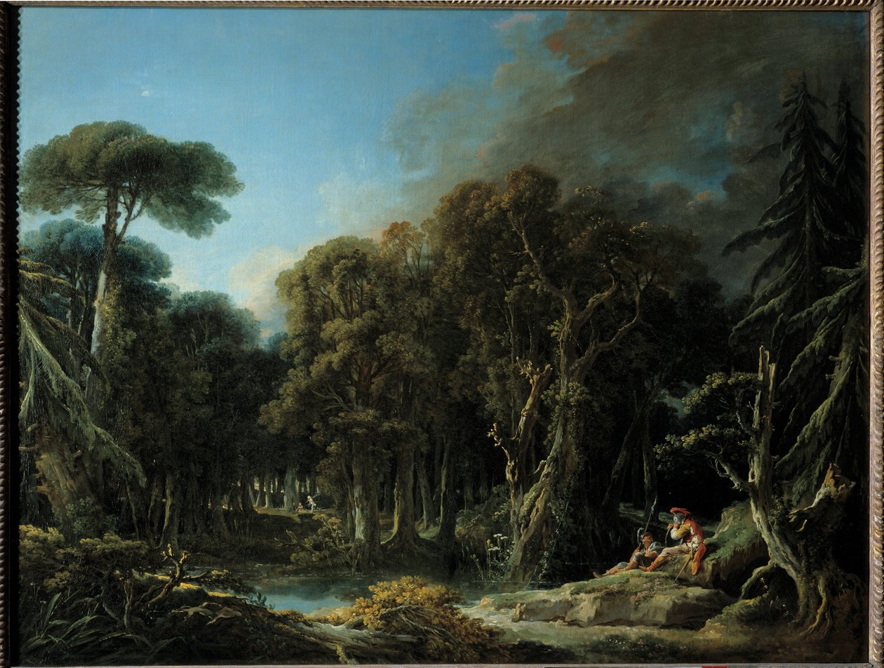 Skovmaleriet af Francois Boucher (1703-1770) 1740 søn. 1,31x1,63 m af François Boucher