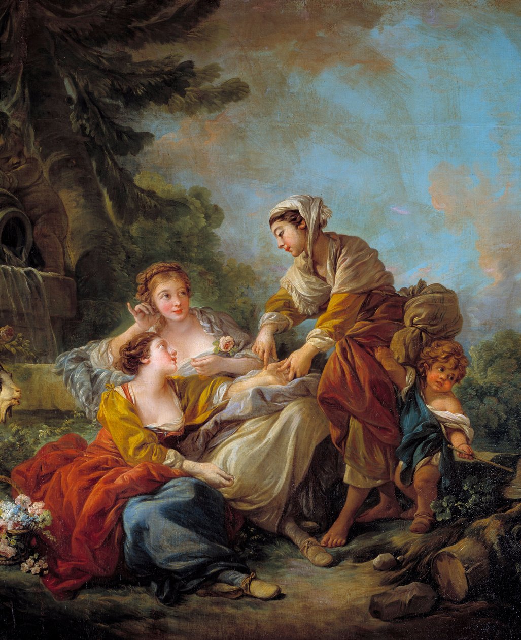 Spåkonen. Maleri af Francois Boucher (1703-1770) 1700-tallet. af François Boucher