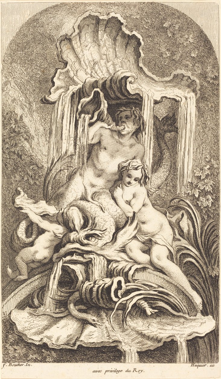 Triton og Nymfe af François Boucher