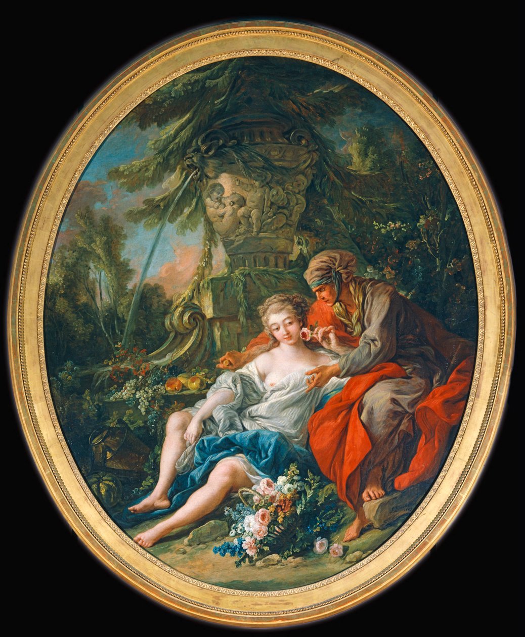 Vertumne et Pomone - Vertumnus og Pomona ... af François Boucher