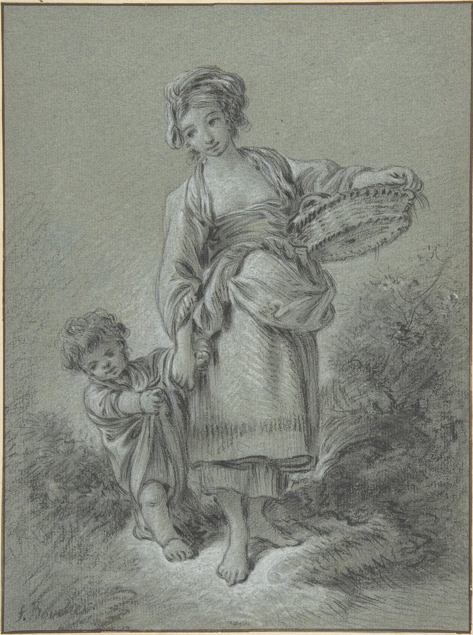 Kvinde og dreng af François Boucher