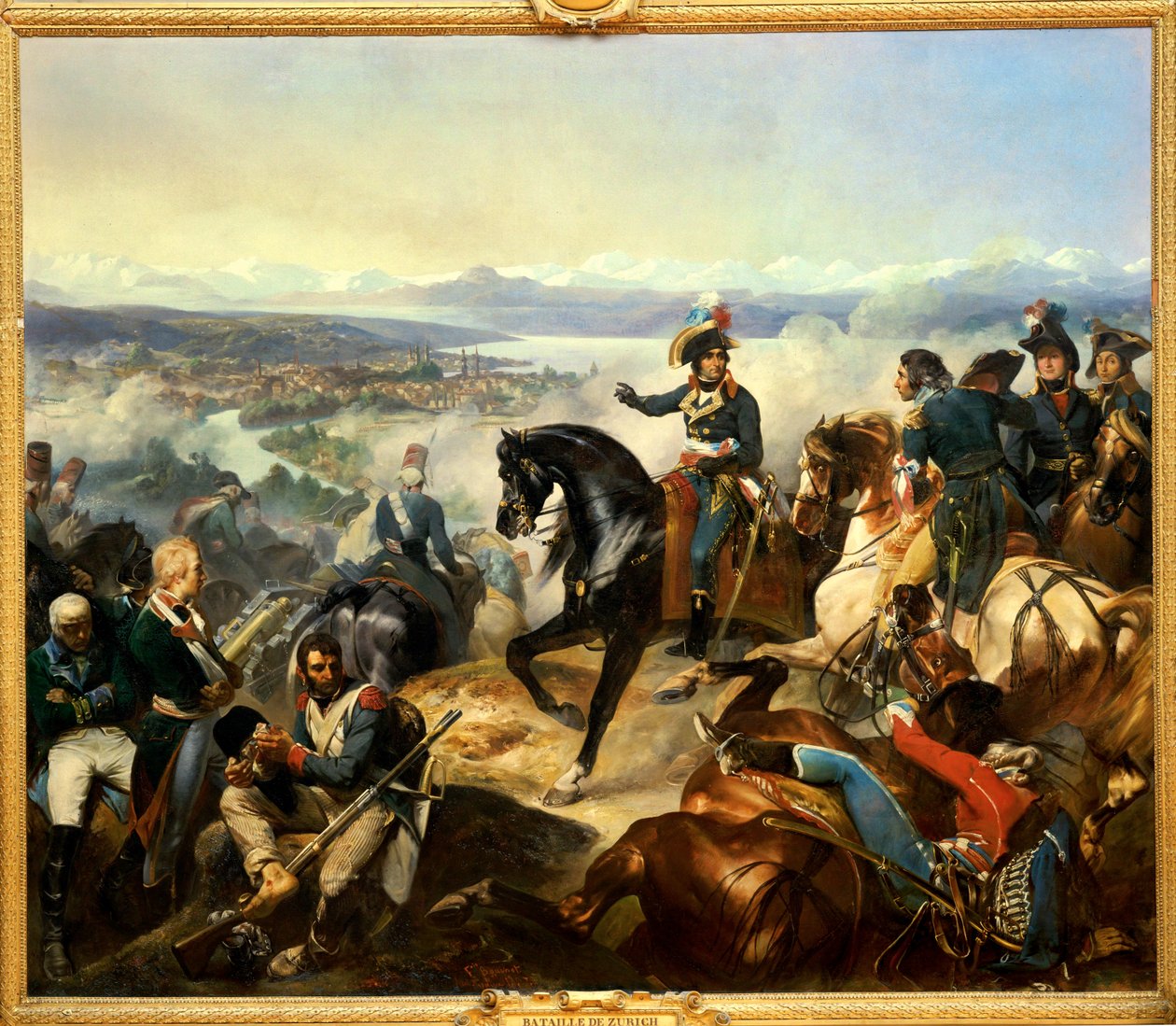 Slaget ved Zürich blev vundet af general Massena den 23. september ... af Francois Bouchot