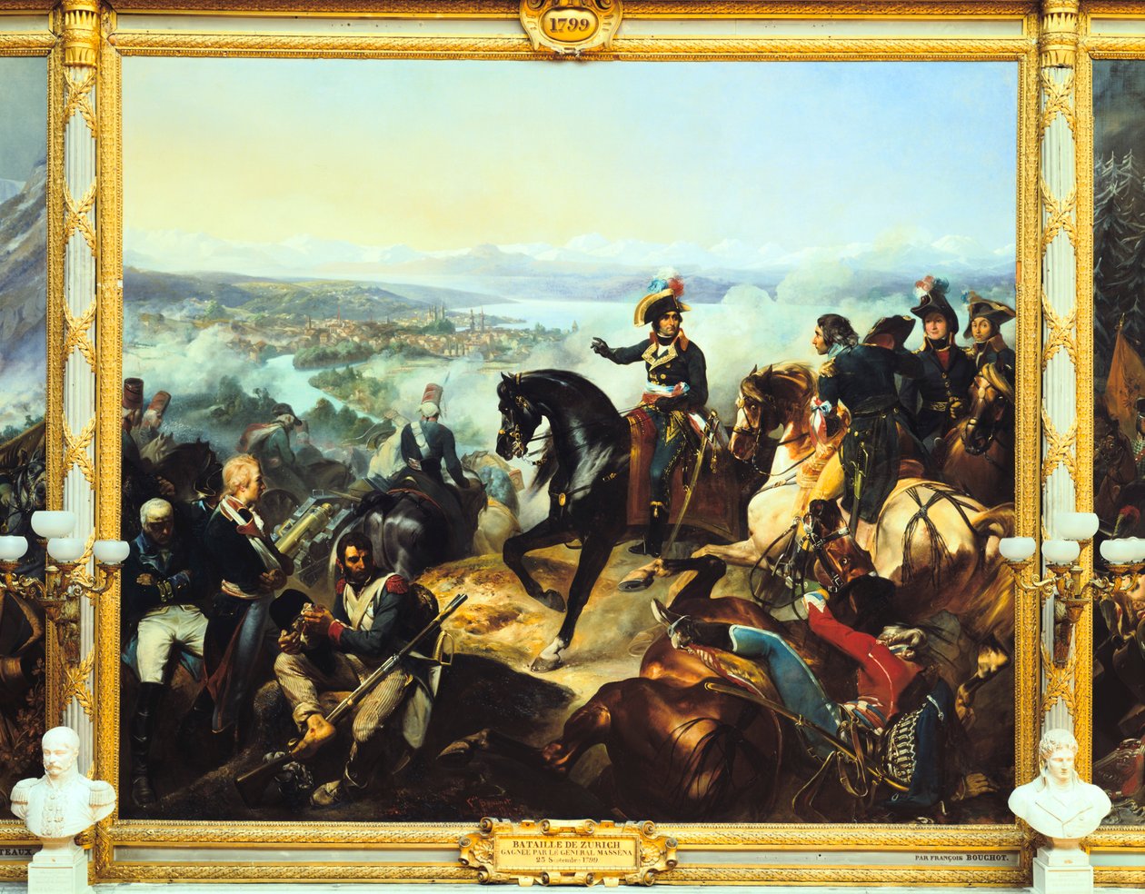 Slaget ved Zürich, 25. september, 1799, c1800-c1842 af Francois Bouchot