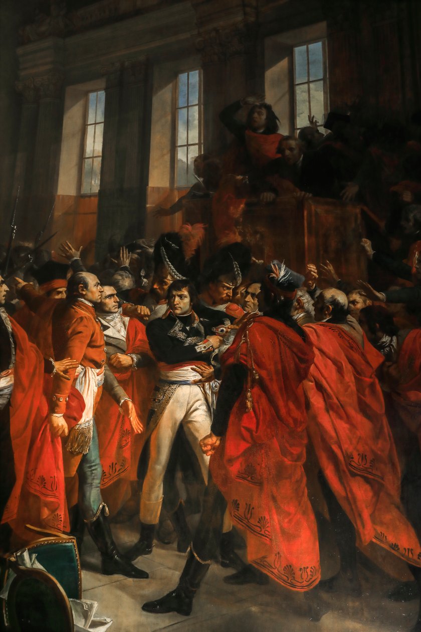 Kenraali Bonaparte viidensadan neuvostossa Saint-Cloudissa af Francois Bouchot
