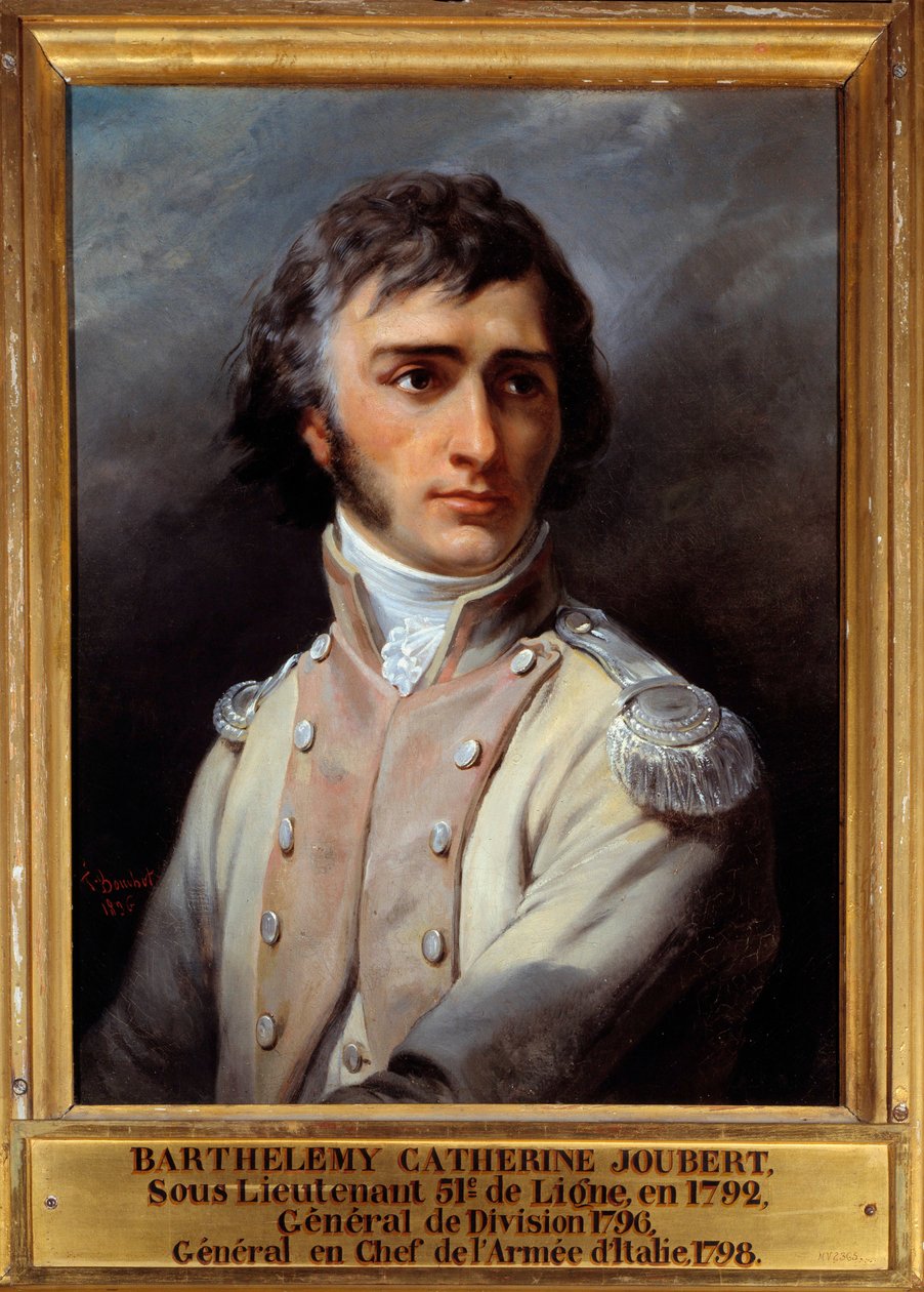 Portræt af Barthelemy Joubert (1769 - 1799) i sekondløjtnants uniform af Francois Bouchot